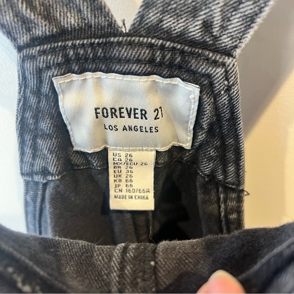 Forever 21 Black Denim Overalls - Picture 5 of 7